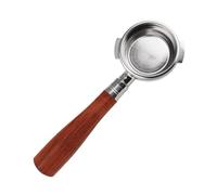 Portafiltro For Macchina Da Caffè In Acciaio Inox A Due Orecchie Da 58 Mm, Filtro Senza Fondo Compatibile Con Accessorio For Caffè Con Manico In Legno Bezzera(Red Guibao Two Coils)