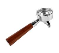 Portafiltro per caffè, 58 mm, con beccuccio singolo, senza fondo, per E61, manico in legno massiccio, resistente, per bocchette per orecchie serie Barista e macchina da caffè espresso (palissandro
