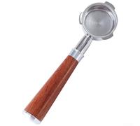 Portafiltro per caffè da 51 mm, lunghezza 210 mm, cestino singolo (legno di sandalo rosso)