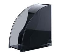 Portafiltro per caffè - Supporto per dispenser di carta da filtro per caffè 14,3x15,3x7,4 cm, portaoggetti in acrilico, portacarta antipolvere a forma di ventaglio con coperchio per ristorante, bar, c