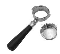 Portafiltro per macchine da caffè espresso da 58 mm, senza fondo, struttura in acciaio inox, adatto per una presa comoda, caffè in acciaio inossidabile