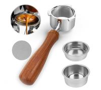 Portafiltro Senza Fondo 51mm, Portafiltro Senza Fondo con 2 Cestello Di Ricambio in Acciaio Inox e 1 Schermo, Compatibile con La Serie Delonghi EC685, EC680, EC785, EC820, EC850, EC860, EC885 (02)