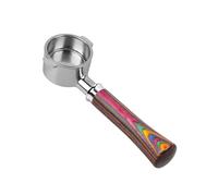 Portafiltro senza fondo, compatibile con Delonghi, compatibile con Barsetto, manico in legno colorato 51/54/58 mm(2 Ears Delonghi)