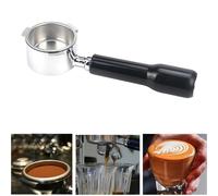 Portafiltro senza fondo con cestello filtro smontato per utensile da caffè