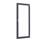 Portafinestra in alluminio Aluprof MB-70, Bianco RAL 9016, 500 x 1700 mm, 1 apertura anta-ribalta a sinistra, configura individualmente