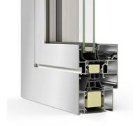 Portafinestra in alluminio Schüco AWS 70.HI, grigio antracite RAL 7016, 500 x 1700 mm, 1 apertura anta-ribalta a sinistra, configura individualmente