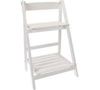 Portafiori pieghevole bianco - 2 livelli - Scaffale per fiori Portapiante Scala per fiori da esterno