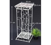 Portafiori ripiano in metallo 20304 quadrato 63, 77 cm sgabello fiori colonna...
