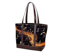 Portafogli a tracolla da donna con foglie verdi anguria, grandi, in morbida pelle lavata e borse resistenti, Multicolore 03, 33.8x12x31cm/13.3x4.7x12.2 in