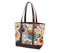 Portafogli a tracolla da donna con foglie verdi anguria, grandi, in morbida pelle lavata e borse resistenti, Multicolore 10., 33.8x12x31cm/13.3x4.7x12.2 in
