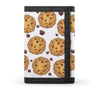 Portafogli a tre ante con gocce di cioccolato e porta carte di credito, 8 scomparti, portachiavi, finestra per foto, per uomini e donne, Stile 30, Taglia unica, Per tutte le stagioni