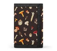 Portafogli a tre ante con stampa di tutti i tipi di funghi, con tasca frontale e finestra identificativa, regali per uomini e donne, Stile:, Taglia unica, MHXYZHW