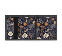 Portafogli a tre ante decorati con stelle per uomo e donna, portafoglio sottile con blocco RFID, 8 scomparti per carte, 1 scomparto per banconote e 1 finestra per documenti, portafogli tascabili, ta