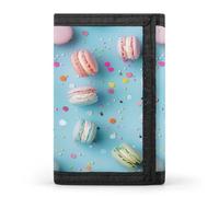 Portafogli colorati Macarons Biscotti Trifold con porta carte di credito 8 slot portachiavi finestra foto per uomini donne, Stile 44., Taglia unica, Per tutte le stagioni