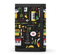 Portafogli colorati Music Club Dj a tre ante con porta carte di credito con 8 slot portachiavi finestra per foto per uomini e donne, Stile:, Taglia unica, Per tutte le stagioni