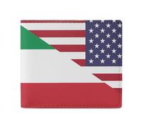 Portafogli con bandiera degli Stati Uniti d'Italia, con tasca frontale, con scomparti per carte di credito, per uomini e donne, 11,4 x 10,2 cm