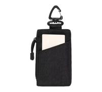 Portafogli con cerniera per adolescenti, impermeabile, portatile, design con chiusura sicura, per donne e carabiner, accessorio compatto per viaggi all'aperto, sport Hiking Use, Nero , Se référer au