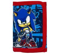 Portafogli con chiusura a strappo Sonic accessorio da borsa porta carte monete banconote per bambini 13 x 8 cm