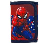 Portafogli con chiusura a strappo Spiderman Marvel accessorio da borsa porta carte monete banconote per bambini 13 x 8 cm