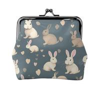 Portafogli con ciondolo a forma di coniglio, versatile, impermeabile, con chiusura a bacio, per chiavi e carte