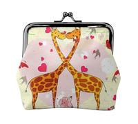 Portafogli con ciondolo a forma di giraffa, cuore, fiore, farfalla, stampa e portamonete, versatile, impermeabile, per chiavi e carte