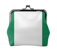 Portafogli con ciondolo con bandiera della Nigeria e portamonete versatile, impermeabile, con chiusura a bacio, per chiavi e carte