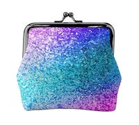 Portafogli con paillettes glitterate e portamonete versatile, impermeabile, con chiusura a bacio, per chiavi e carte