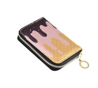 Portafogli con porta carte di credito RFID e fragole al cioccolato, da donna, con cerniera, custodia per carte di credito, portafoglio a fisarmonica, regalo da donna