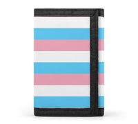 Portafogli con stampa a tre ante con bandiera transgender, tasca frontale, con finestra identificativa, regalo per uomini e donne, Stile:, Taglia unica, MHXYZHW