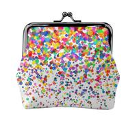 Portafogli con stampa artistica a pois colorati e versatile portamonete squisito impermeabile con chiusura a bacio per chiavi e carte