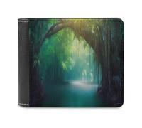 Portafogli con stampa d'acqua delle foreste tropicali, portafoglio bifold con scomparti multipli per carte di credito, per uomini e donne, Stile:, Taglia unica, MHXYZHW