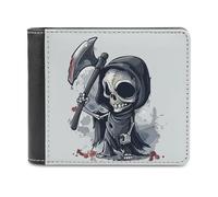 Portafogli con stampa della morte del triste mietitore, portafoglio bifold con scomparti multipli per carte di credito, per uomini e donne, Stile:, Taglia unica, MHXYZHW