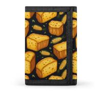 Portafogli con stampa di pane di mais, con tasche frontali e scomparti per carte di credito, per uomo e donna, Stile:, Taglia unica