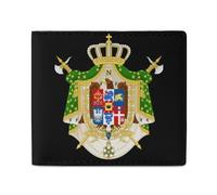 Portafogli con stemma del Regno d'Italia, divertente portamonete con tasca frontale, con scomparti per carte di credito, per uomini e donne, 11,4 x 10,2 cm
