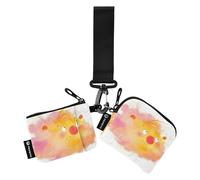 Portafogli da donna a forma di nuvola come un simpatico animale, formato compatto, con cerniera, portamonete con portachiavi, per donne e ragazze, confezione da 2, Nuvola a forma di animale carino, 1