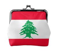Portafogli da donna con bandiera del Libano, portamonete da donna, piccolo portafoglio da donna, adatto per le donne, elegante e personalizzato, nero, taglia unica, Art Deco, Nero , Taglia unica, Art