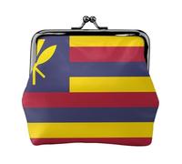 Portafogli da donna con bandiera del Regno delle Hawaii, portafogli da donna, portamonete da donna, piccolo portafoglio da donna, piccola borsa per il trucco per borsa, Nero , Taglia unica, Organizer