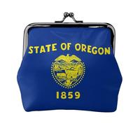 Portafogli da donna con bandiera dello stato dell'Oregon, portafogli da donna, portamonete da donna, piccolo portafoglio da donna, piccola borsa per il trucco per borsa, Nero , Taglia unica, Organizer