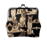 Portafogli da donna con cane pastore tedesco, portamonete da donna, piccolo portafoglio da donna, adatto per le donne, elegante e personalizzato, nero, taglia unica, Art Deco, Nero , Taglia unica, Art