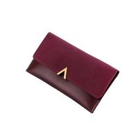 Portafogli da donna con chiusura a zip, portamonete cerniera, porta carte di credito, documenti, borse, tasca(Red)