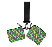 Portafogli da donna con doppio cinturino da polso, stile minimalista, con cinturino da polso, per donne, per carnevale e martedì grasso, colore viola, con cinturino da polso, confezione da 2