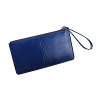 Portafogli da donna grande borsa da polso portafoglio per telefono ragazze signore carino lungo sottile frizione per la vita quotidiana telefono stick su portafoglio verde, Blu, Taglia unica