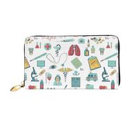 Portafogli da donna in pelle astrazione biologia chimica4 portafogli grande capacità porta carte borsa da donna con più slot per carte borsa lunga da donna con scomparto con cerniera 19 cm x 10,5 cm