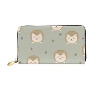Portafogli da donna in pelle con molti ricci stampati porta carte di grande capacità borsa da donna con più scomparti per carte di credito borsa lunga da donna con scomparto con cerniera 19 cm x 10,5