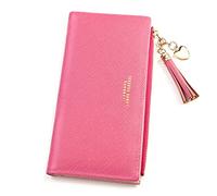 Portafogli da donna in pelle custodia per cellulare borsa lunga sottile porta carte di credito carino minimalista portamonete sottile grande capacità con cerniera pochette portafoglio per ragazze