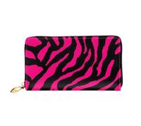 Portafogli da donna in pelle zebra tigre leopardo rosa grande capacità porta carte borsa da donna con più slot per carte borsa lunga da donna con scomparto con cerniera 19 cm x 10,5 cm borse da donna