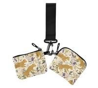 Portafogli da donna Jungle Leopard custodie per carte d'identità portatili sottili porta carte d'identità con portachiavi per signora 2 pezzi, Leopardo della giungla, 1 size, Stampa artistica