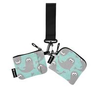 Portafogli da donna per carte d'identità di dimensioni compatte, con portachiavi, per donne e uomini, confezione da 2, Colore 11, 4.13"(L) x 3.5"(W), Accessorio da viaggio