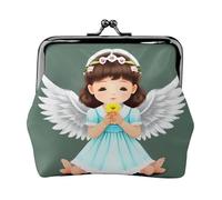 Portafogli da donna, piccolo angelo carino, portafogli da donna, portamonete da donna, piccolo portafoglio da donna, piccola borsa per il trucco per borsa, Nero , Taglia unica, Organizer per borse