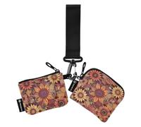 Portafogli da donna vintage Boho Mandala con portamonete carino alla moda con tasca portamonete con cerniera per lavoro e viaggi, confezione da 2, modello mandala boho vintage, 1 size, Art Deco